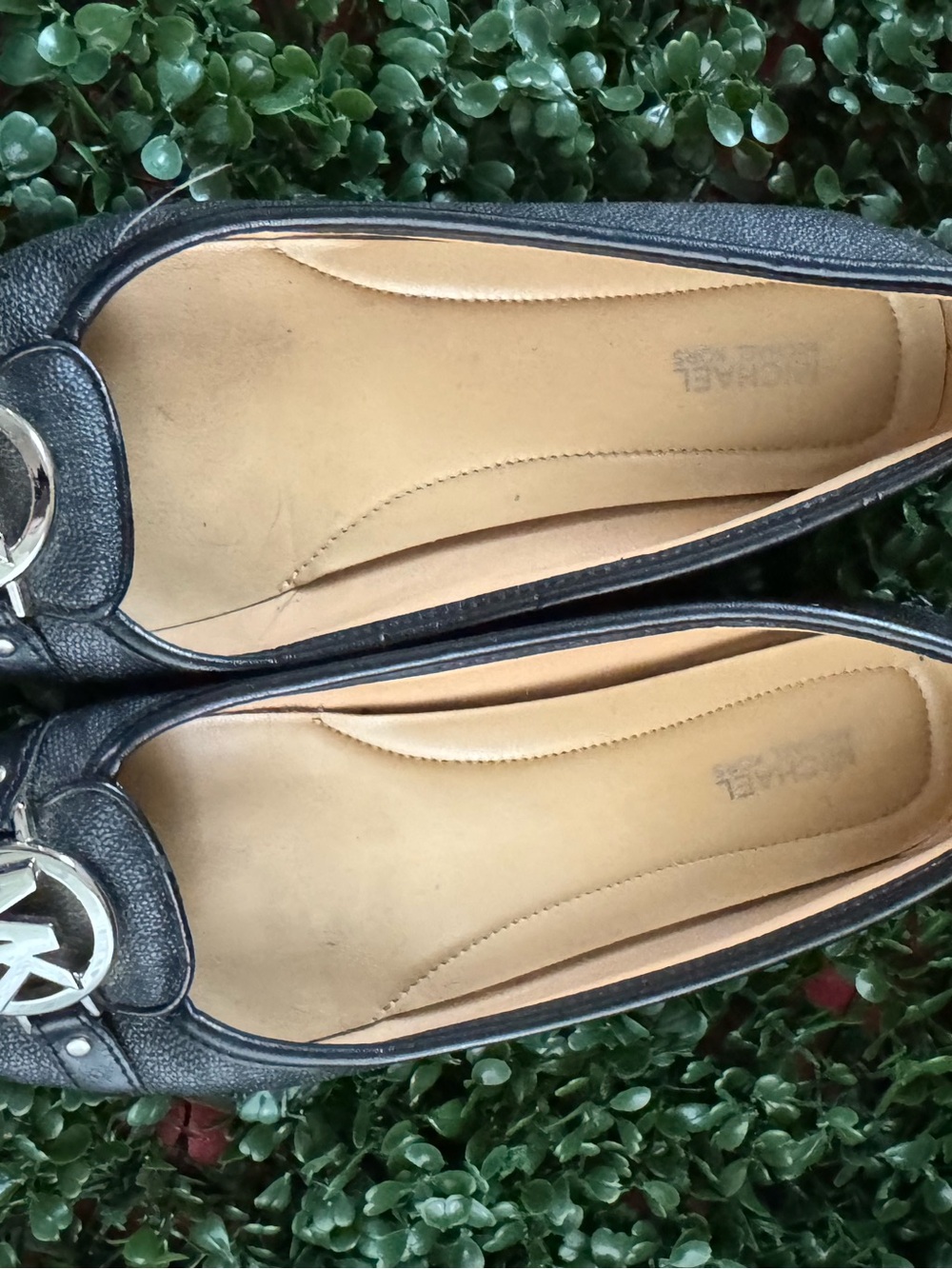 Michael Kors Women's Black Logo Ballet Flats